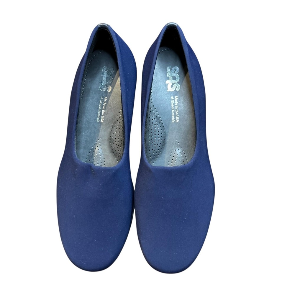 SAS‎ Shoes Womens Size 9.5WW Navy Slip On Dress Wedge Tripad Comfort Made in USA